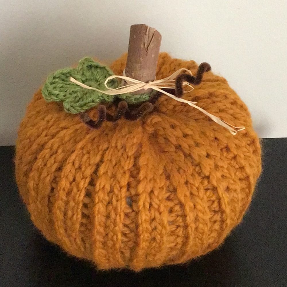 Handcrafted Stuffed Pumpkin - Medium
